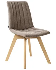 Set of 2 Dining Chairs CALGARY Fabric Brown_958216