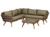 Garten Ecksofa mit Tisch 6-Sitzer VITTORIA Polyrattan Olivgrün