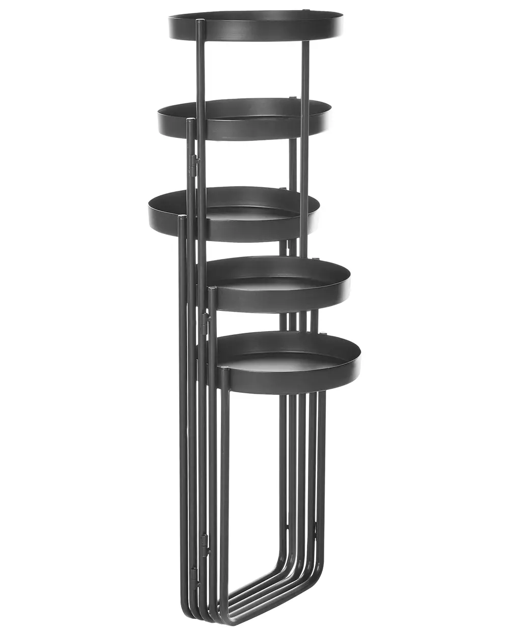 Pflanzenständer NANTEN 87 cm Metall Schwarz_1032764