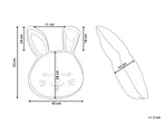 Dekokissen KANPUR Baumwolle 53 x 43 cm Weiß Hase_797210