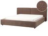 Wasserbett Bouclé LINARDS 180 x 200 cm Braun