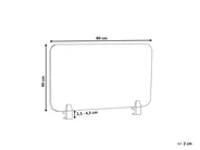 Schreibtischtrennwand WALLY 80 x 40 cm Dunkelgrau_800944
