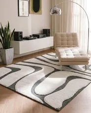 Rug HARTZ Grey/ White 160 x 230 cm_1101391