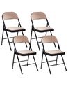 Klappstuhl 4er Set SPARKS Metall Beige / Schwarz