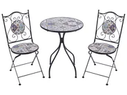 Bistro Set klappbar CIVITA Metall Schwarz_1025531