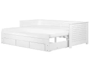 Bett mit Schubladen Holz CAHORS 90 x 200 cm Weiß_760613