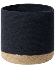 Set of 3 Baskets BASIMA Cotton Black_846450