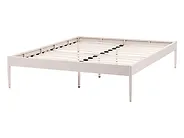 Bett mit Lattenrost Metall VAURS 140 x 200 cm Hellbeige_1165427