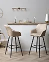 Set mit 2 Barstühlen DARIEN Beige