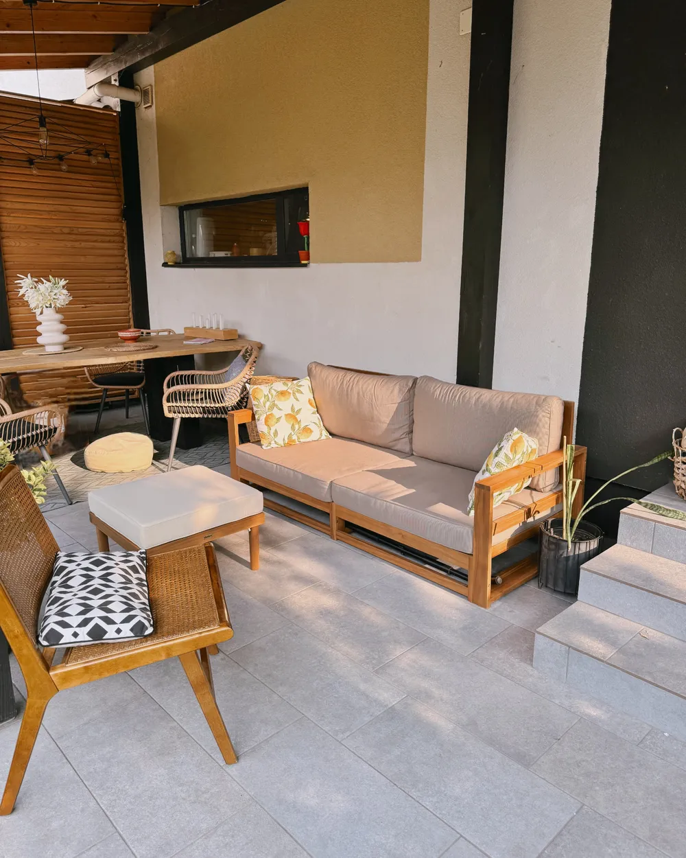 Gartensofa 2-Sitzer TIMOR modular zertifiziertes Akazienholz Hellbraun_1020331
