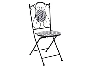 Bistro Set SIROLO Metall Weiß / Blau_1155676