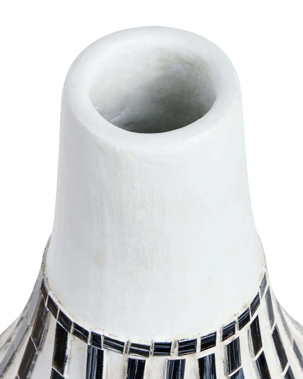 Dekovase OMBILIN 50 cm Keramik Weiß_849531