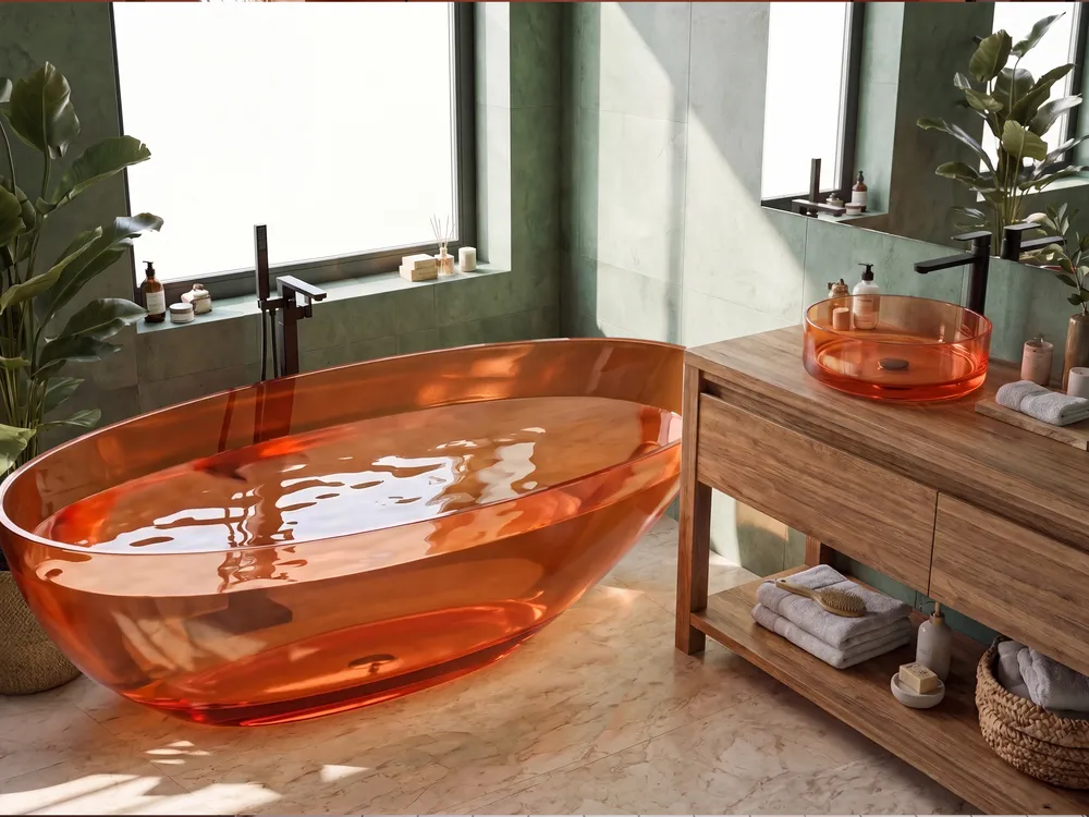 Freestanding Bathtub BLANCARENA 1700 x 780 mm Light Red_1149635