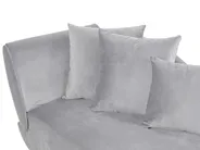Linksseitige Chaiselongue MERI mit Stauraum Samtstoff Hellgrau_903552