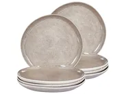Speiseteller 8er Set COSTMARY Steinzeug Grau_986583