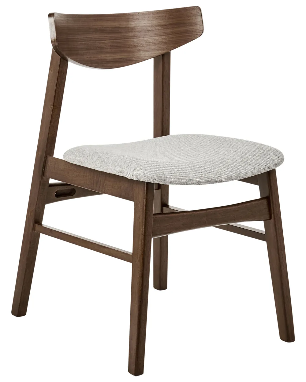 Esszimmerstuhl 2er Set SMILEY Holz Braun / Grau_952340