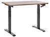 Schreibtisch manuell höhenverstellbar DESTINES 120 cm 72 cm Braun / Schwarz