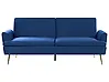 Schlafsofa 3-Sitzer VETTRE Samtstoff Marineblau