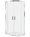 Duschkabine JUKATAN 80 x 80 x 185 cm Silber
