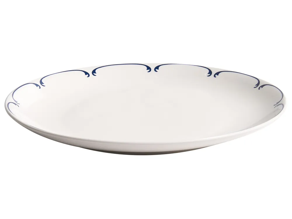 Set of 24 Dinnerware CHAROLI Porcelain White/ Blue_1061863