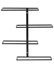 Wall Mounted Wine Rack EINSTEINIUM Metal Black_962658