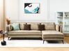 Ecksofa 3-Sitzer ALTAN Samtstoff Beige linksseitig