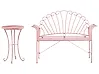 Bistro Set CAVINIA Metall Rosa
