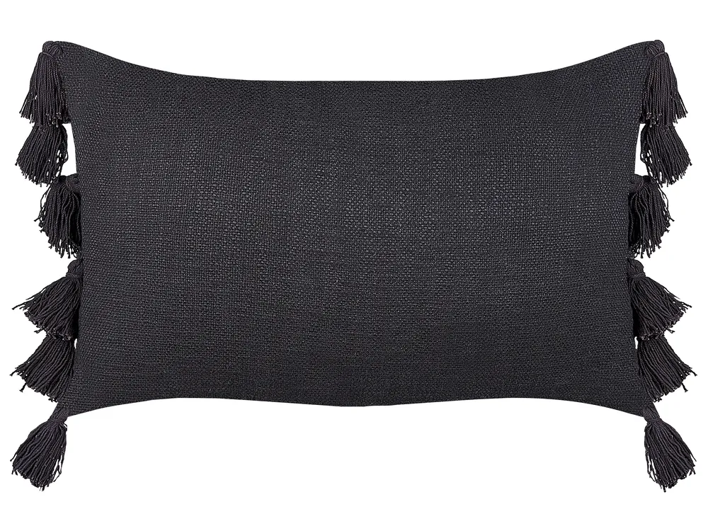 Lot de 2 coussins décoratifs LYTHRUM 35 x 55 cm Coton Gris foncé Unicolore_838968