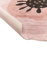 Kids Rug KHARAT Pastel Pink ø 140 cm Cotton_903848