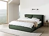 Bett mit Stauraum BAJONNA Stoff Dunkelgrün 180 x 200 cm