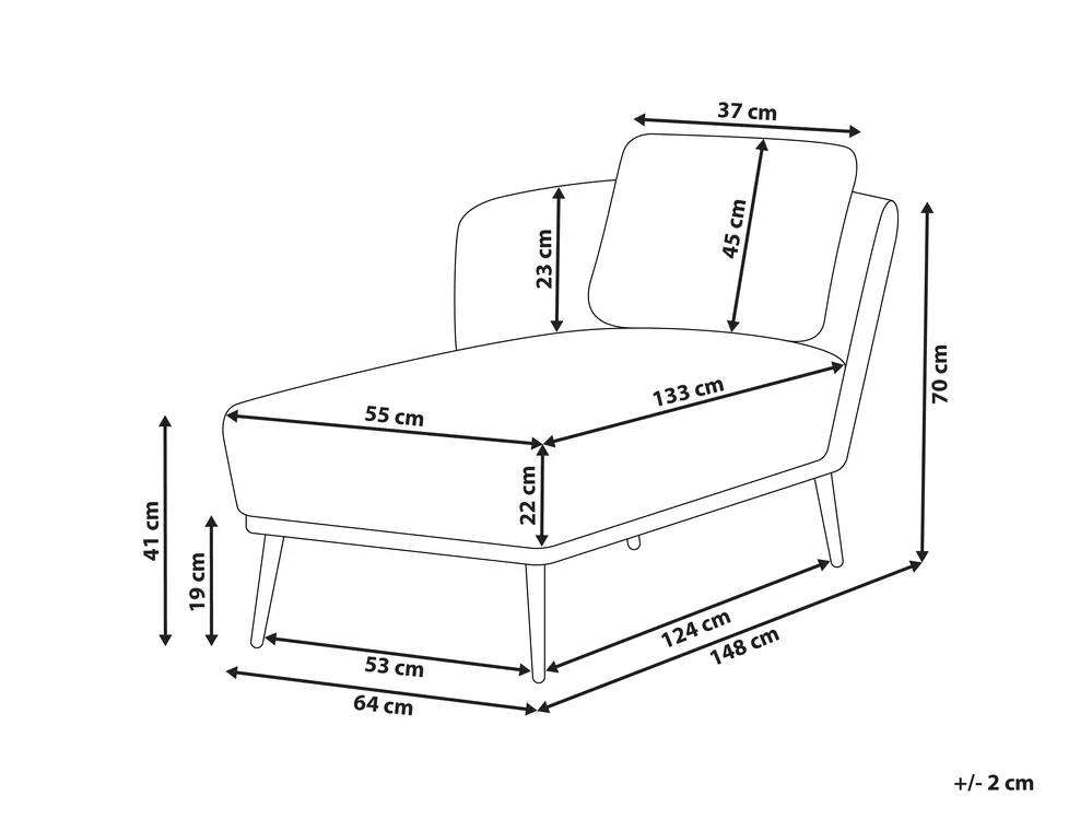 Rechtsseitige Chaiselongue ARTHEZE Bouclé Cremeweiß_930137