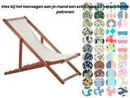 Inklapbare ligstoel ANZIO met vervangingshoezen Acaciahout Donkerbruin_860124
