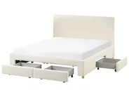 Bed with Storage Drawers SOUTRIN Boucle Off-White 160 x 200 cm (EU King Size)_993472