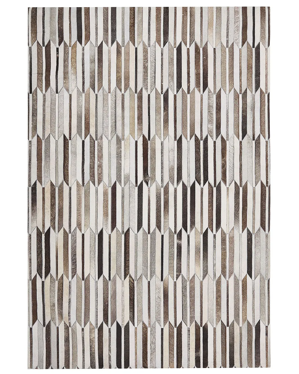 Teppich KULALAR Beige 160 x 230 cm Echtleder_787224