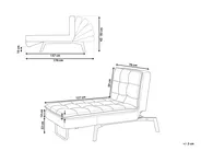 Chaise Longue LOIRET Velvet Light Brown_877681