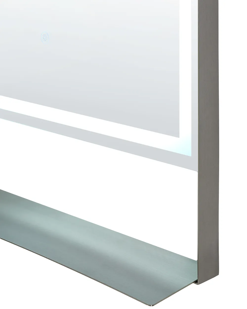 LED-Badezimmer-Spiegel VALOUZE 61 cm 100 cm mit Ablage Silber_1093714