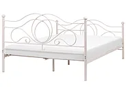 Bett mit Lattenrost Metall LYRA 160 x 200 cm Hellbeige_1162027