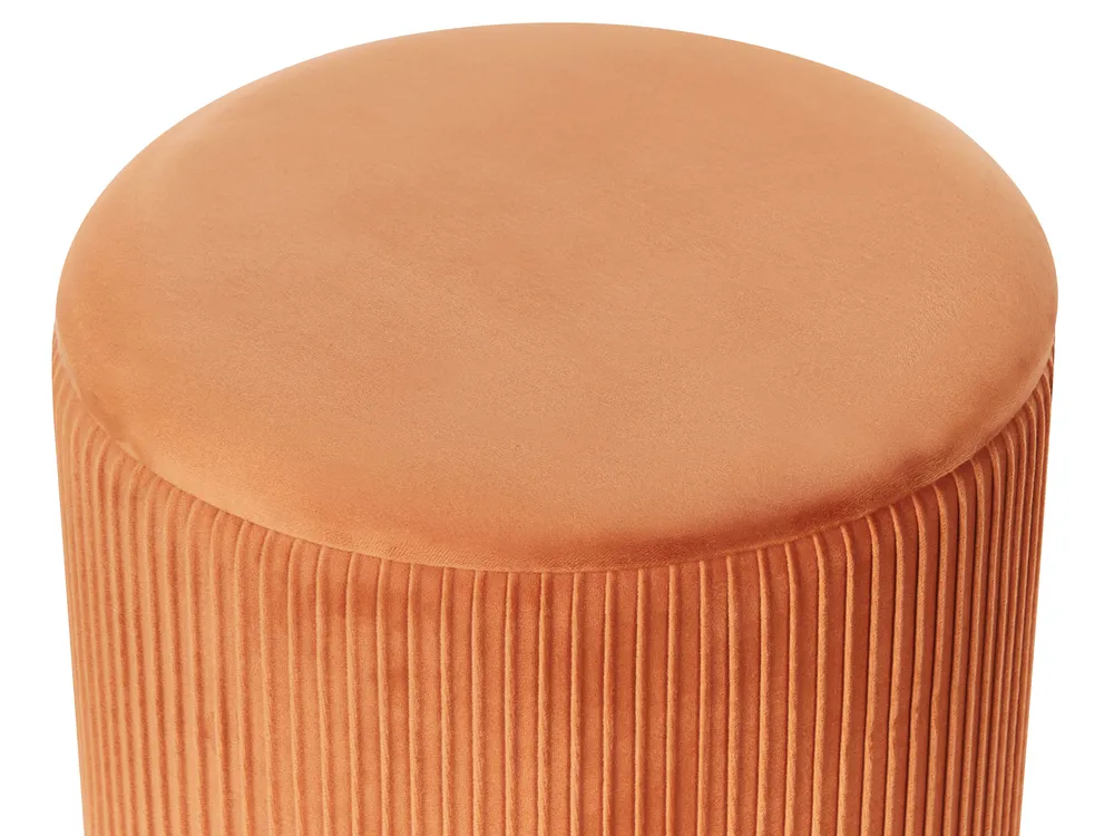 Pouf mit Stauraum 2er Set MIRAMAR Samtstoff Orange_881571