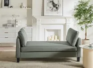 Chaiselongue ARCHIANE Stoff Grün_1037496