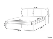 Bed PE Rattan BOULIN 180 x 200 cm (EU Super King) Black_976735