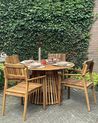 Gartenstuhl 4er Set AGELLO Akazienholz Braun