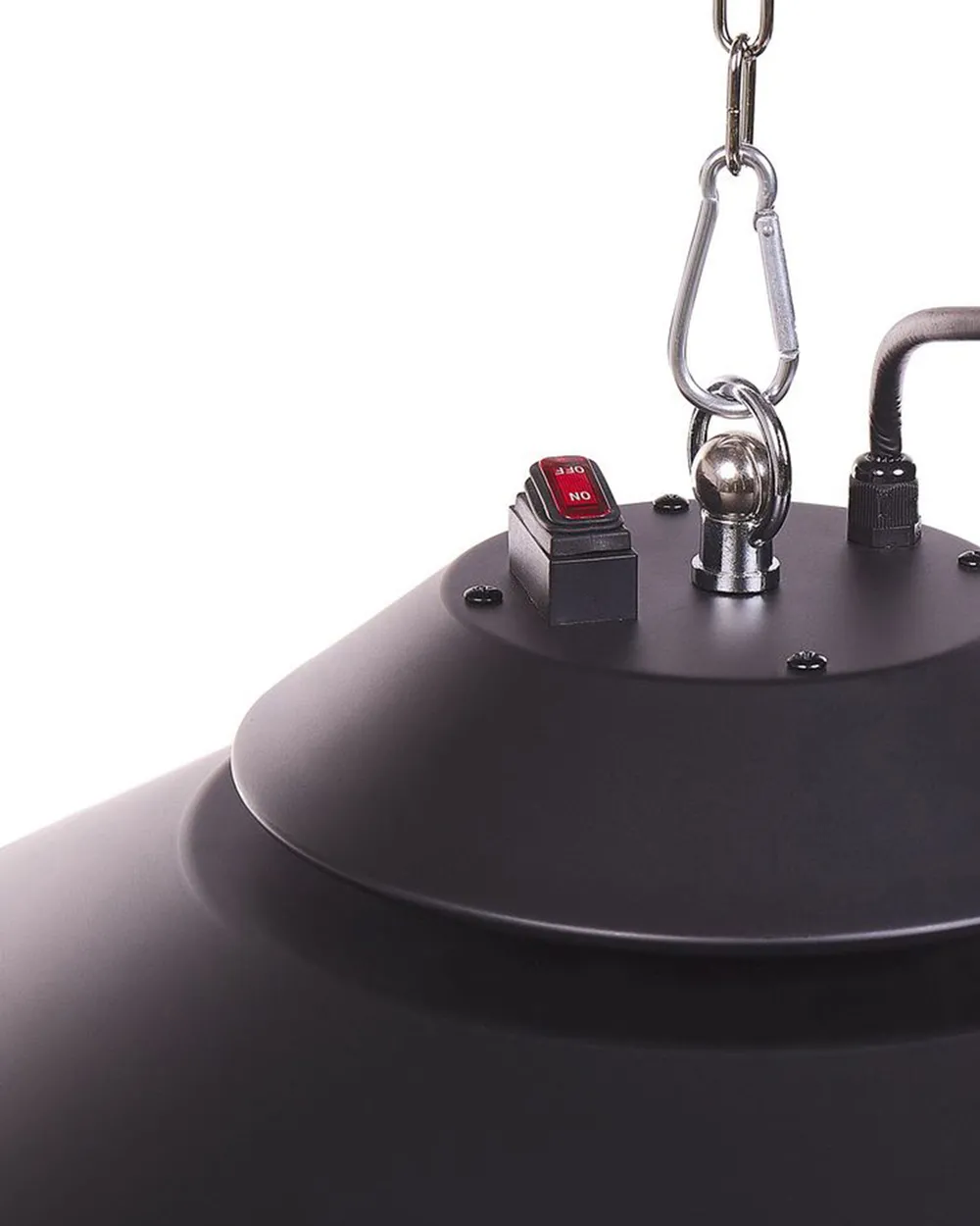 Hanging Infrared Patio Heater MERAPI 1500 W with Remote Black_815748