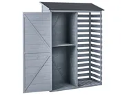 Geräteschuppen CENGIO 130 cm 57 cm Tannenholz Grau_1015048