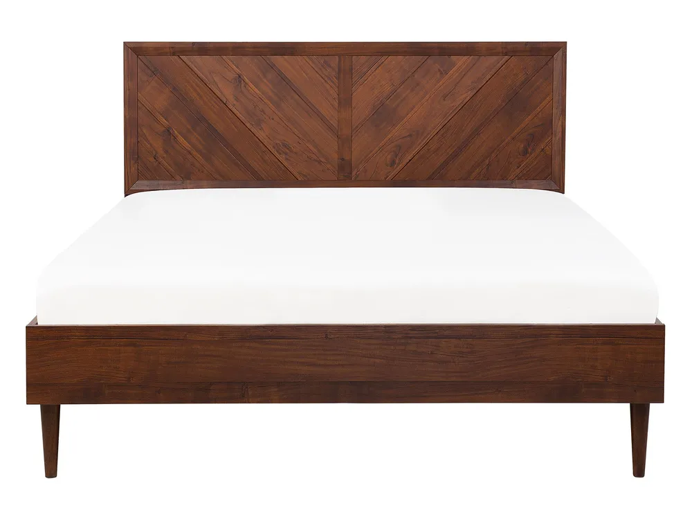 Bett mit Lattenrost MIALET 140 x 200 cm Dunkelbraun_748168