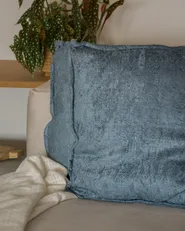 Set of 2 Decorative Cushions VERPIS 50 x 50 cm Cotton Blue Solid_977924