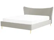 Bed Velvet CHALEIX 180 x 200 cm (EU Super King) Light Grey_857032