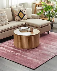 Rug GESI Pink 140 x 200 cm Viscose_837739