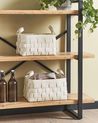 Aufbewahrungskorb 2er Set SIPPAR Kunstleder Beige