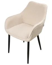 Esszimmerstuhl 2er Set ALDEN Bouclé Hellbeige_968396