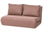 Schlafsofa 2-Sitzer ROROS Kunstleinen Braun_1038954